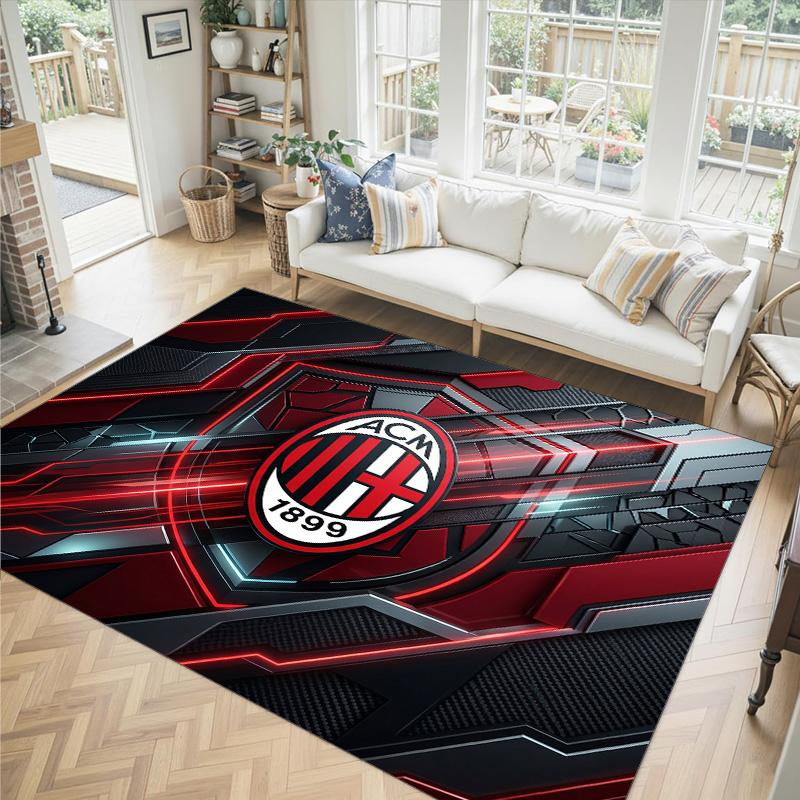 AC Milan Design Crystal Velvet Carpet Cozy Non?Slip Printed Rug For Bedroom Living Room Entrance