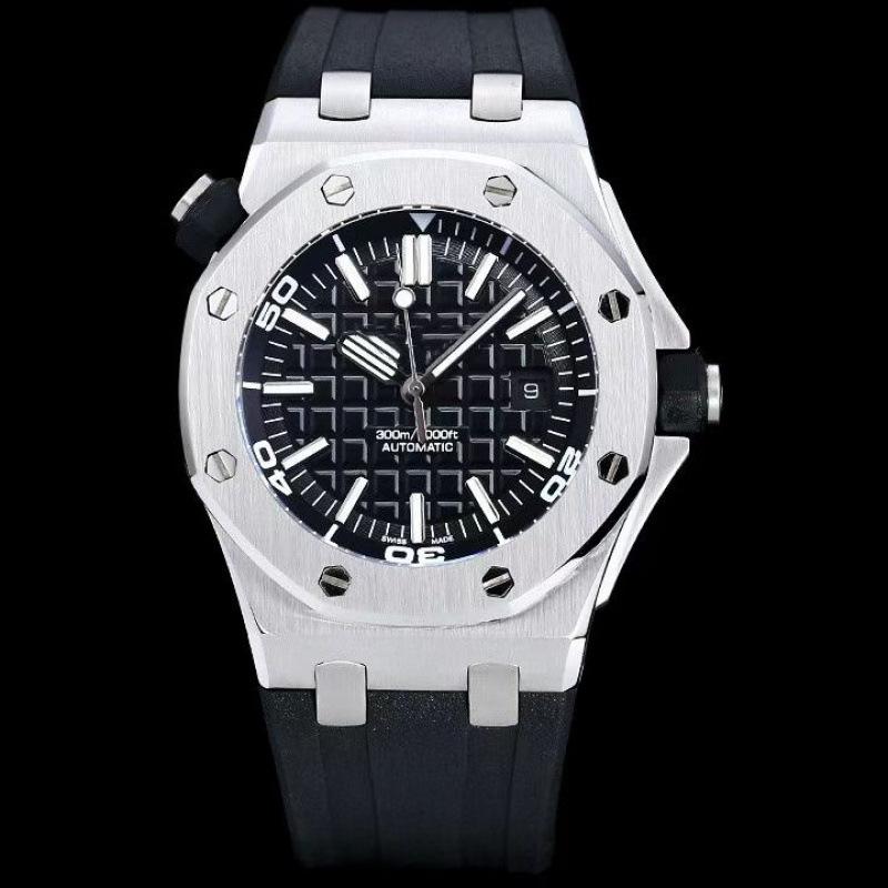 Royal A Oak P-Serie Herren Automatikuhr Wasserdicht mit Leuchtzeiger - Modell 15720 Offshore