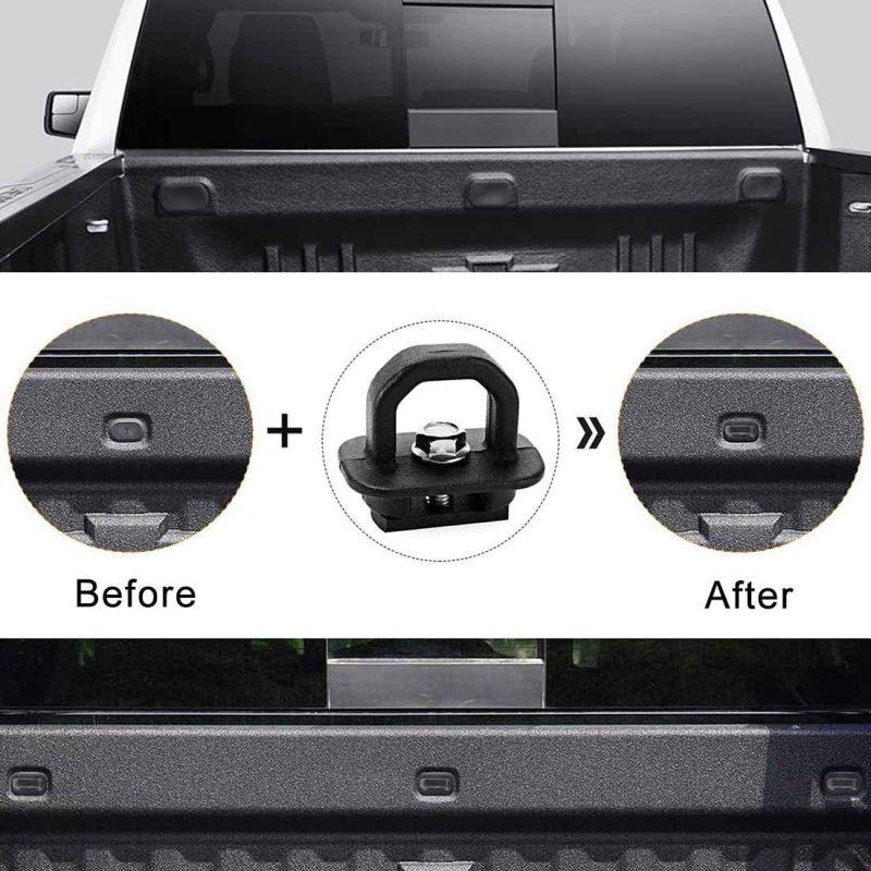 4pcs Tie Down Anchors Truck Bed Side Wall Anchors For CHEVY SILVERADO GMC SIerra