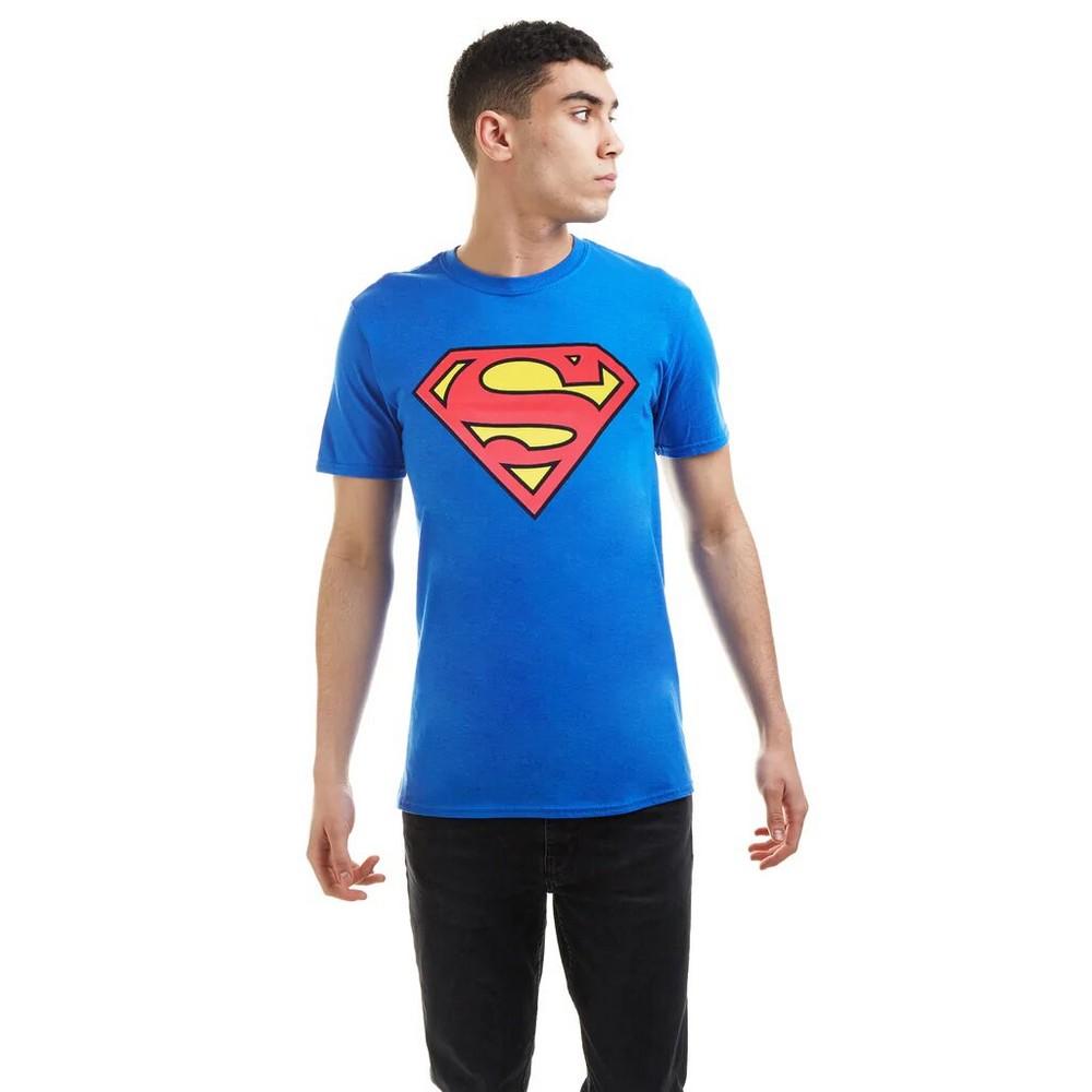 SUPERMAN Mens Logo Cotton T-Shirt