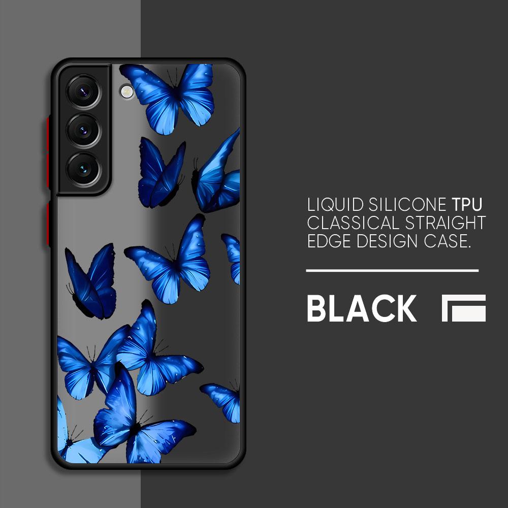 INS Retro Butterfly Phone Case for Samsung Galaxy Note 9 8 A50 A70 Note 10 Plus A12 A21s A21s A51 Note 20 Ultra A31 A71 Cover