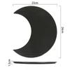 Black White Moon Shape Ceramic Plate Dinner Plates Irregular Sushi Dish Pastry Dessert Decorative Plate Restaurant Tableware