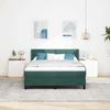 Box Spring Bed with Headboard Dark Green 190 x 140 cm Velvet