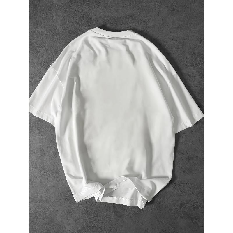 Streetwear-T-Shirt für Herren – Lässiges Kurzarm-Sommershirt mit Print, Rundhalsausschnitt, maschinenwaschbar, urbanes Modehemd für junge Männer