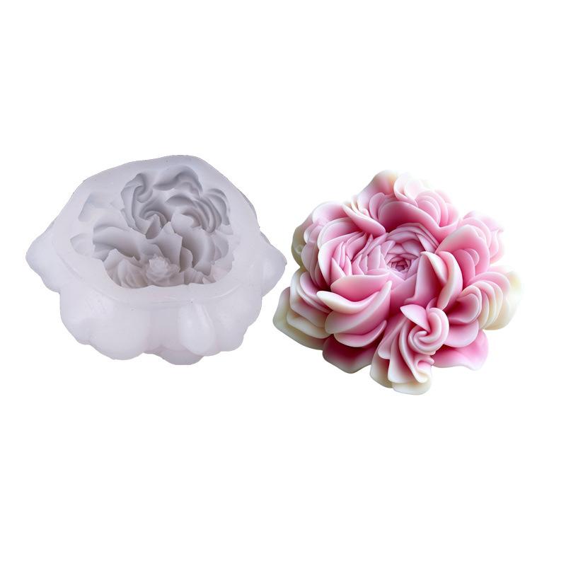 3D Blomform Blomform Silikonformar Gör-det-själv Is Bakverk Gelé Godisformar Choklad Sockerhantverk Silikon Tvålform Kök