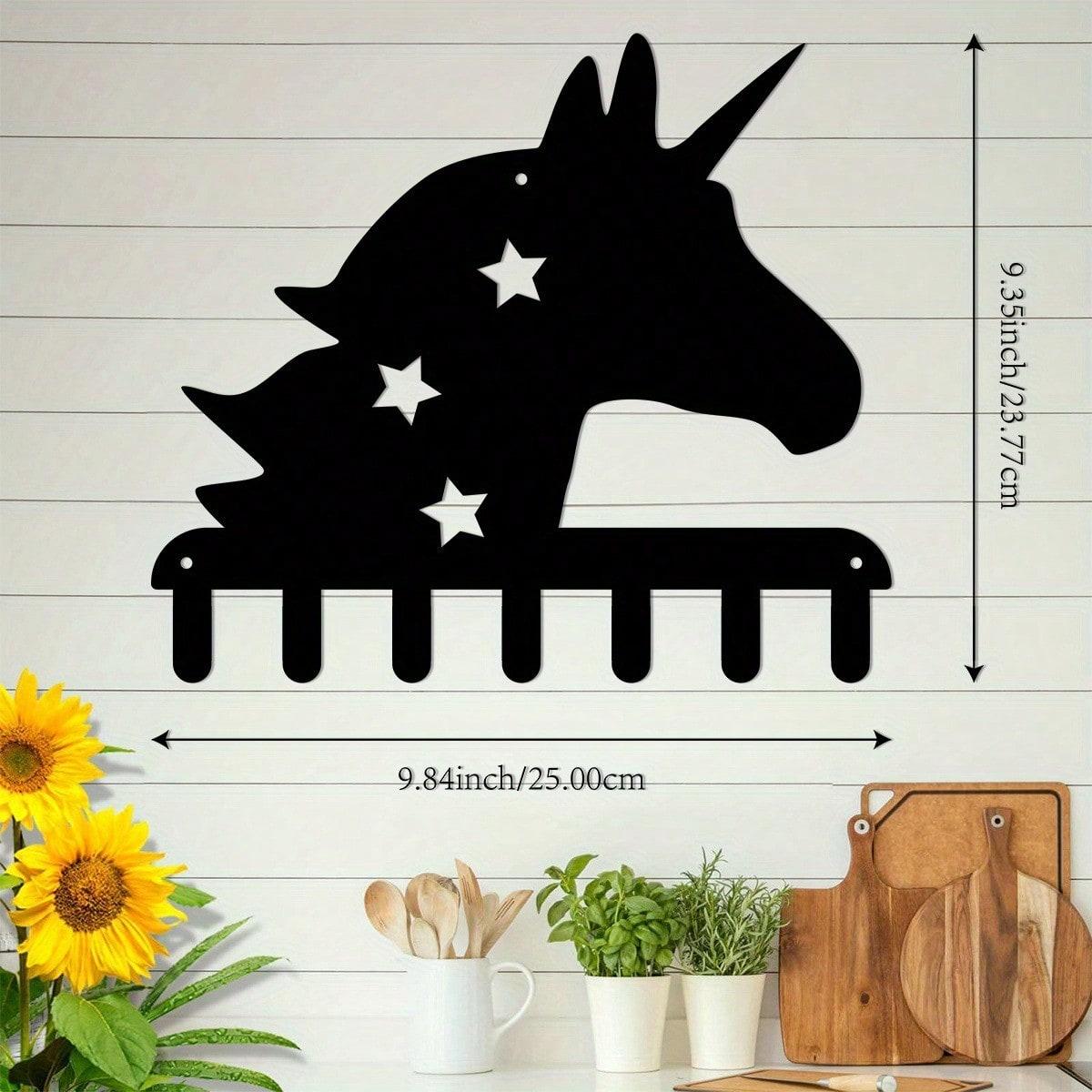 

Unicorn Key Holder Heavy Duty Metal Wall Mounted Key Organizer Gift for Home Office Decor TY-100921