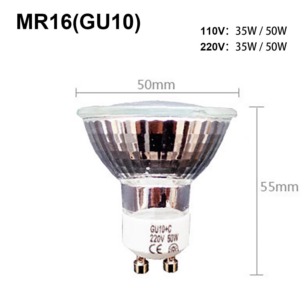 

Halogen Spotlight Bulb 2pins 35w/50w Gu10 AC220v Dimmable Light Bulbs Warm White Lights 2800k 60° Beam Angle Glass Warm White&220V 50W