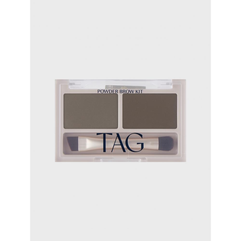 Daiso Tag Powder Brow Kit  1 Ash Brown