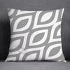 Double Sided Geometric Pillow Cover Minimalist Theme Party Decoration with Gray White Design for Modern Events