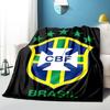 Brazilian Football Federation Printed Throws Blanket Soft Flannel Blankets for Couch Bed Gifts for Men Women Picnic blanket Christmas gifts