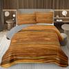 Wood Barn Door Bedspread Queen/Twin Wood Grain Quilted Coverlet Retro Rustic Farmhouse Bedding Set Reversible Grey Quilt Set