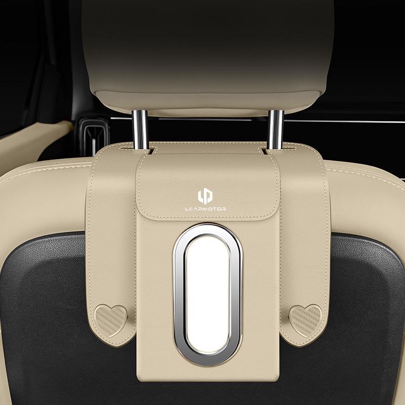 Versatile Car Tissue Box: Hang on Armrest, Seat Back, or Dashboard.