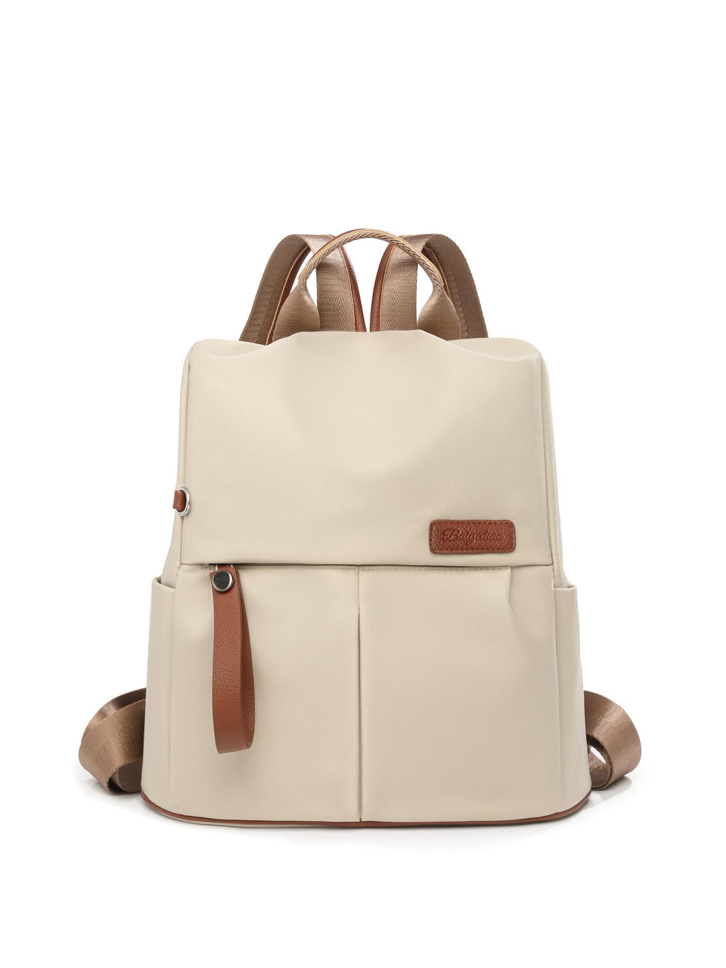 2025 Год Цветной Антикражный Водонепроницаемый Нейлоновый Рюкзак - Большая Вместимость Повседневная Сумка для Студентов и Командировок One Size