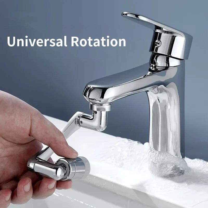 Rotatable Extension Faucet Sprayer Head Water Tap Nozzle Universal Bathroom Tap Extend Adapter Aerator 2 Spray Modes Faucet