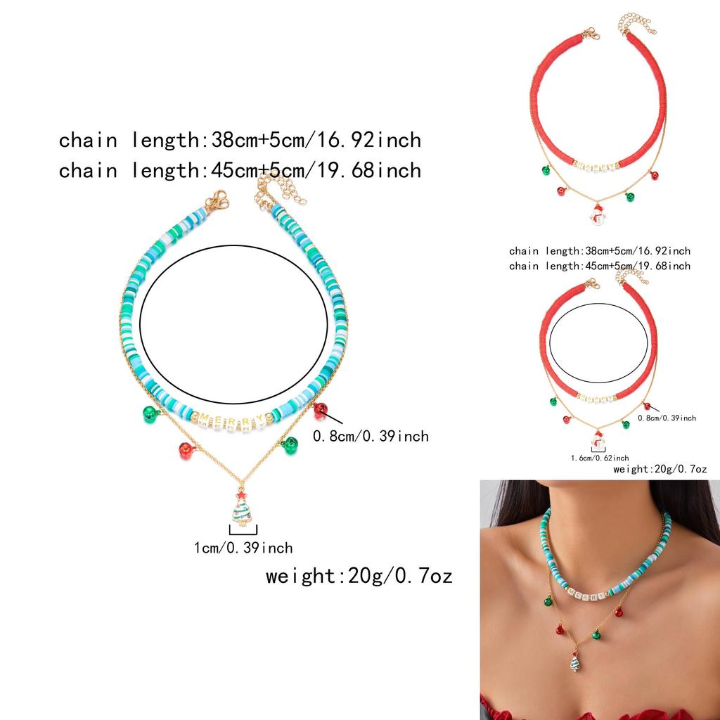 Festive Santa Santa Claus Pendant Necklace With Snowflake And Reindeer Design For Men And Women