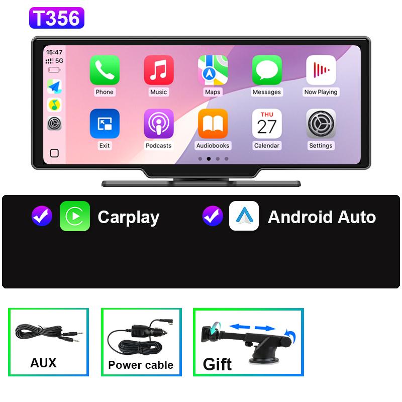

Srnubi 10.26 Car Play Screen Android WIFI Car Multimedia Player Wireless Carplay Android Auto Car Screen for YouTube Netflix T356