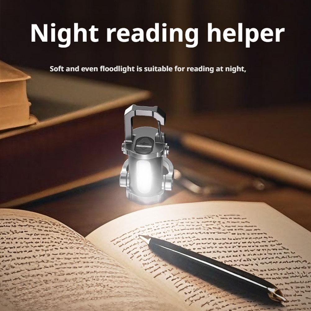 Portable LED Flashlight Keychain Multifunctional Keychain Light USB  Rechargeable waterproof Camping Pocket Lamp for Outdoor USE