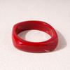 Exaggeration Red Statement Resin Bangles for Women Geometric Irregular Chunky Wide Smudging Bracelet Charming Couple Jewelry