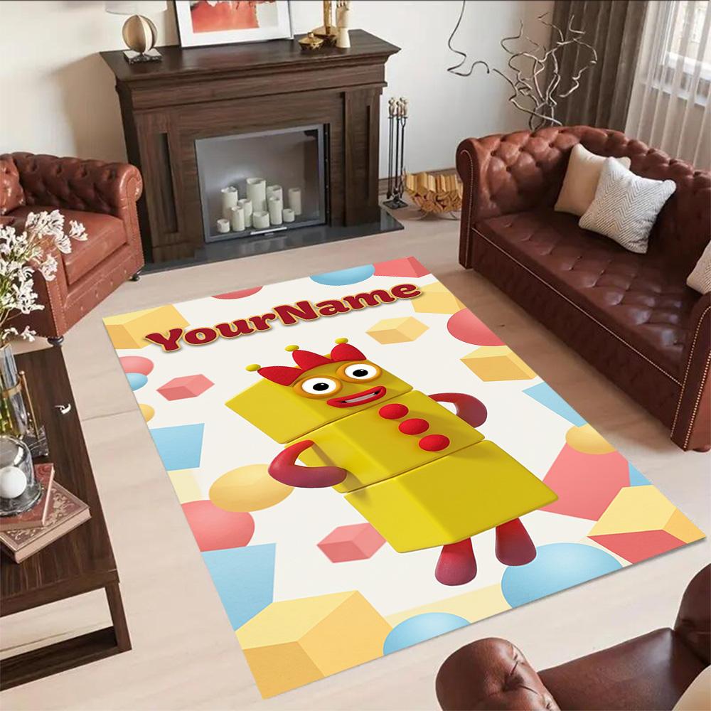 Numberblocks Customize Text Floor Rug Office Rug Design for Living Rooms Dining Room Study room Playrooms Antislip Carpet Anime Office Decor