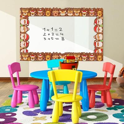Self Adhesive Chalkboard Board Border 10M/33ft Cartoon Border Paper Gingerbread House Decorations Preschool Classroom