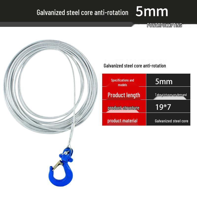 Anti-Rotation Steel Wire Rope with Soft Core for Electric Hoist and Outdoor Crane Use