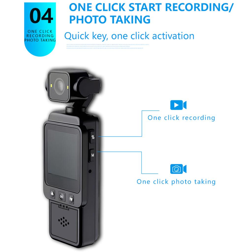 1080P WiFi Outdoor Video Recorder 270° Rotation HD Handheld Sports Camera Portable Pocket Camcorder for Cycling Vlogging Sports