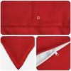 Cushions with Insert HOUTEN 12 Pcs Red Faux Linen