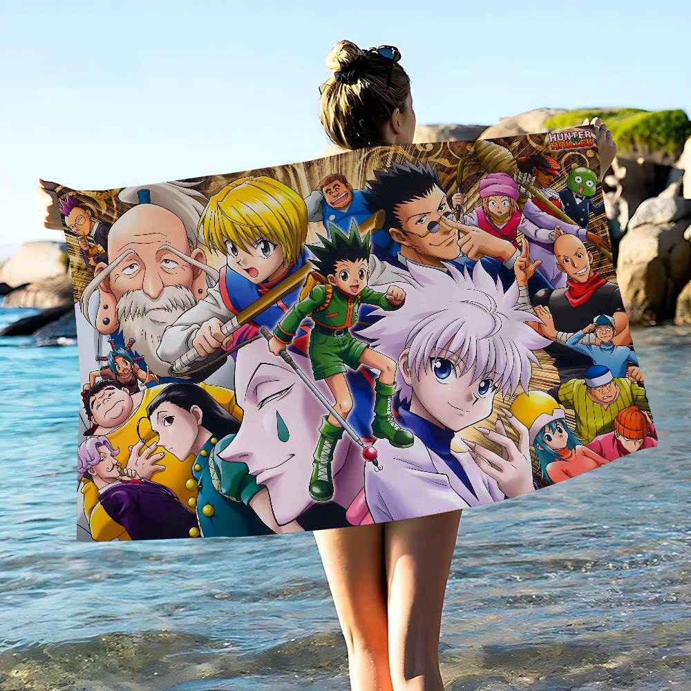 Cartoon Animation HUNTER X HUNTER Microfiber Beach Towel Absorbent Quick dry Soft Yoga Swimming Resort Mountain Climbing Towel