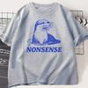 Otter Nonsense T-Shirt Funny Sea Otters Meme Tee Vintage Y2K Animal Humor Graphic T Shirts Women  Short Sleeve Tees