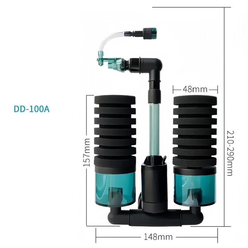 M-Modern-USB Powered Aquarium Filter With Water Pump Electric For Fish Tank Air Pump Skimmer Biochemical Sponge Bio Filter 100A