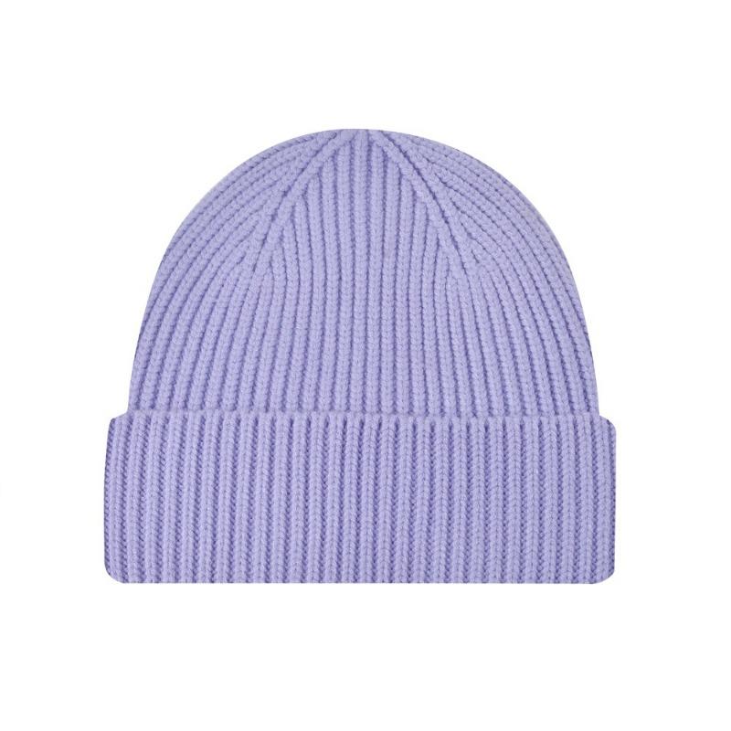 New integrated flanged knitted hat for men and women, couple warm wool hat, bag head, cold hat, casual pullover hat.