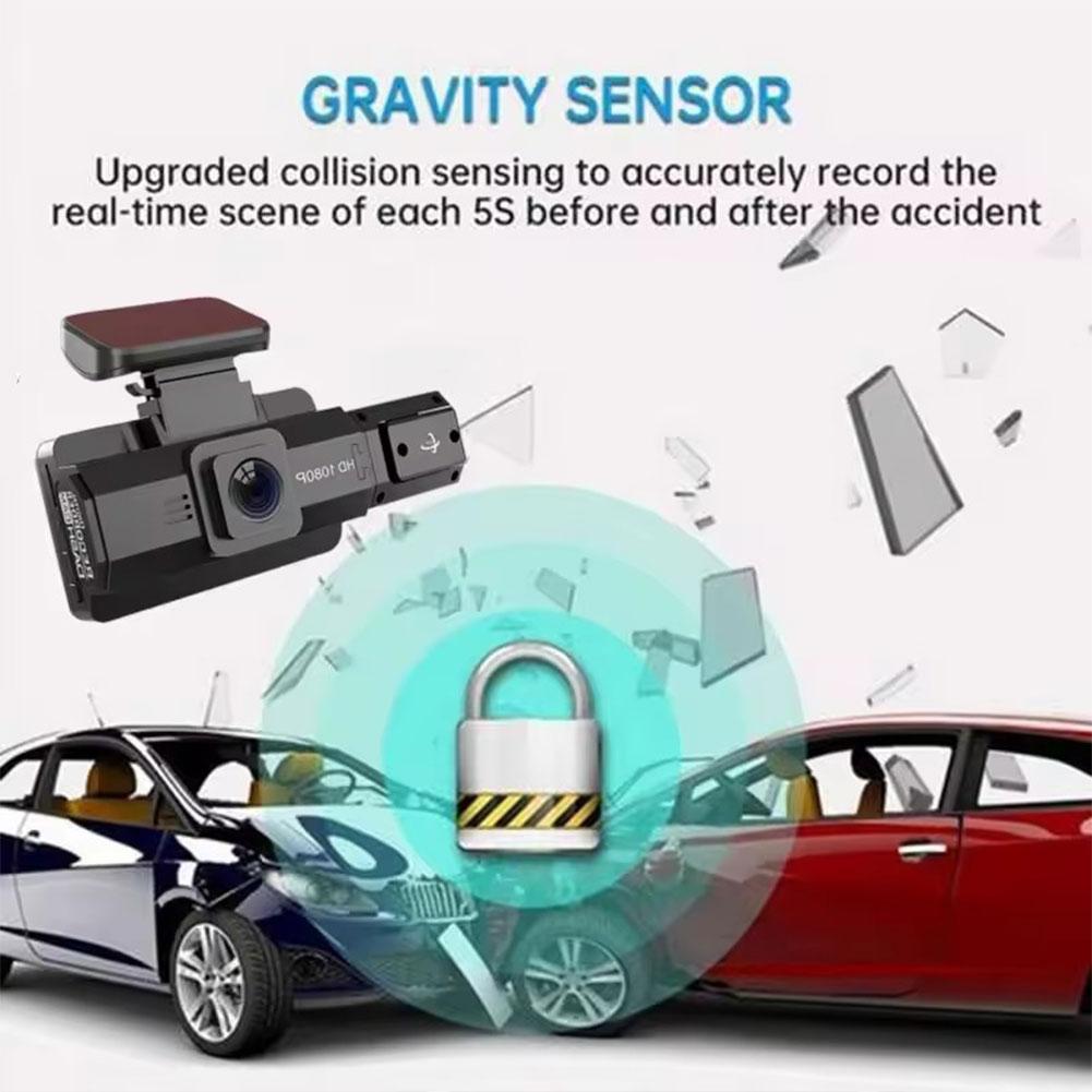 3 Inch Car Camera Recorder Dual Front And Inside HD Night 1080P Assecories Dash Car Vision Black Car DVR Box Cam V9X1