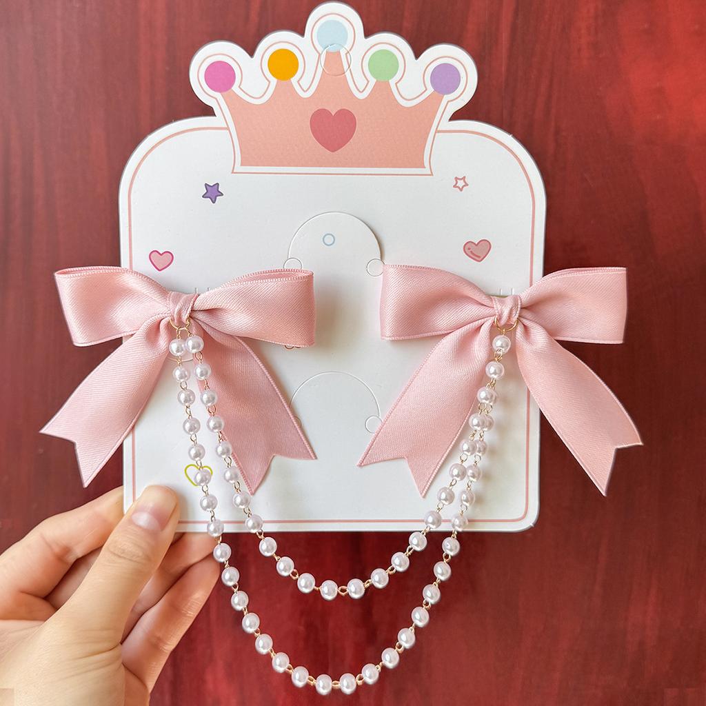 1PC Pearl Bow Hair Accessories - Hairpins, Hairpins and Chains, Suitable for Women, Thick or Thin Hair