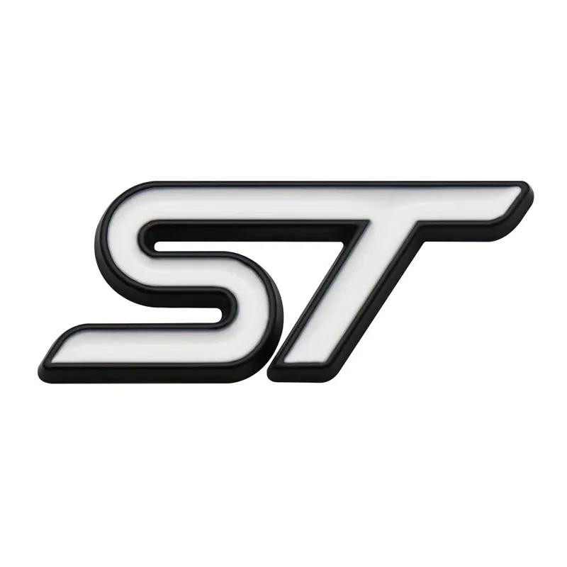 djsh6 3D Metal ST Letters Car Steering Wheel Emblem Badge Sticker for Ford ST Fiesta Focus Edition KUGA Mondeo Focus X 2 3