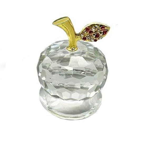 Crystal natural stone apple ornament quartz luck enhancement interior decoration transparency entrance tabletop in-car store feng shui healing moving