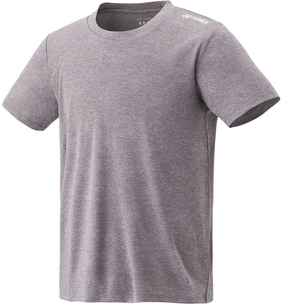 YONEX UniDry Short Sleeve Gray T-Shirt (Fit Style), (010)