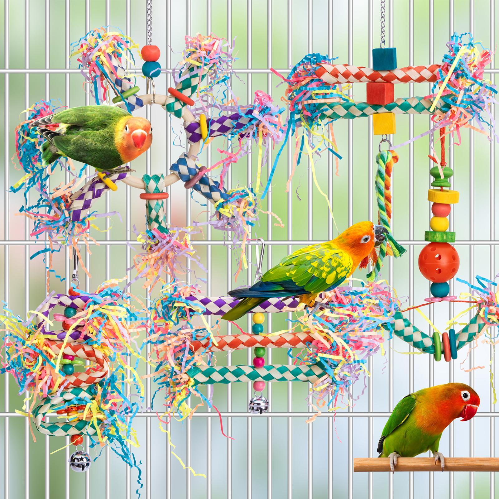 

Shredding Toys for Birds 5 Pieces Parakeet Chew Toy Parrot Shredding Supplies Lovebird Training Tool for Parakeet Conure CN