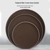 Youmaida Round Tempered Non-Slip Serving Tray