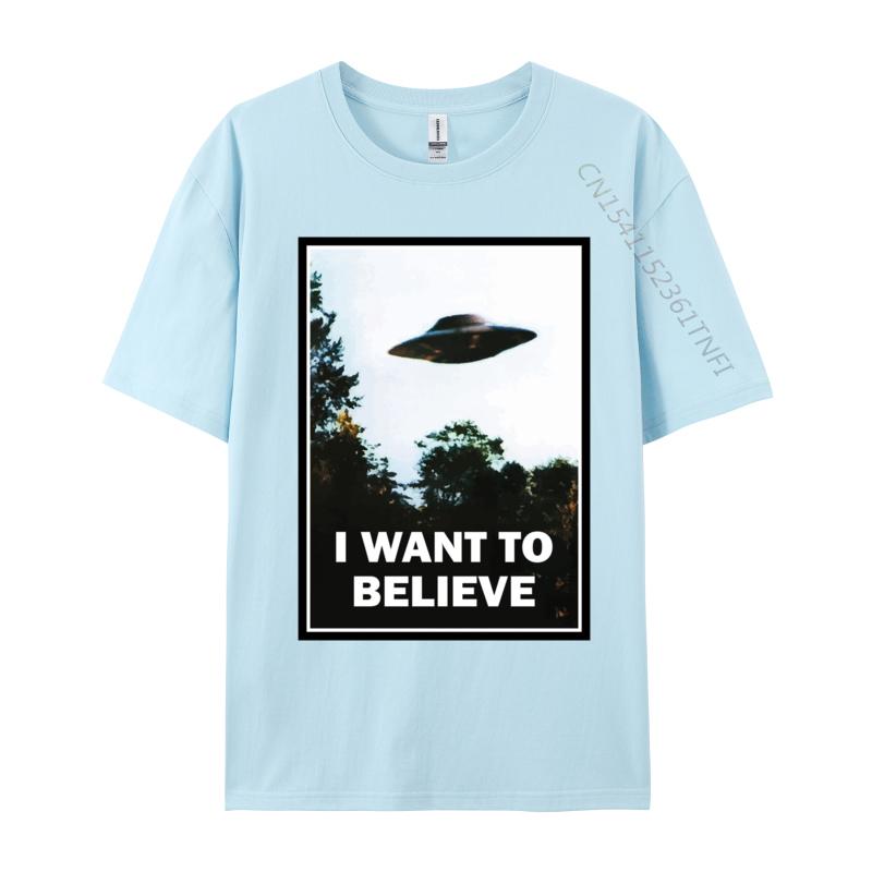 Unisex New TShirts We Want To Believe TShirt High Quality Autumn Cotton Tees Top TShirts Fall Drop Shipping