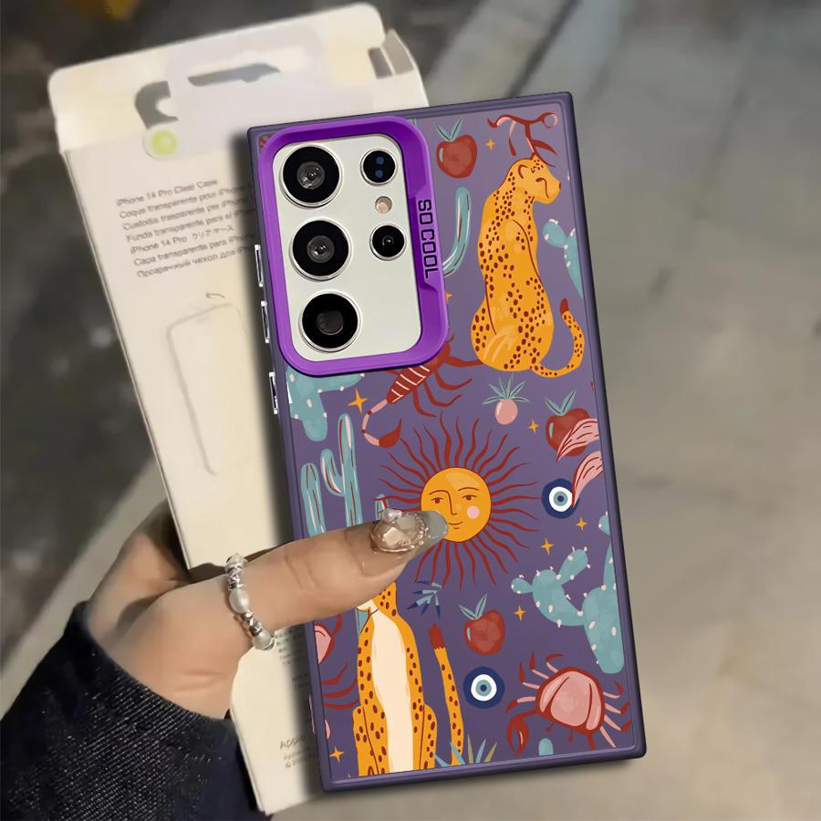 Flower Animals Case for Samsung Galaxy S25 S24 FE S23 S23 Ultra Note 20 Ultra S20 Plus S25Edge S22 S21 Phone Cover
