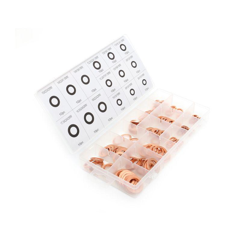 Copper Washers Set of Washers and Gaskets 150 Pcs Kraft&Dele Kd10503