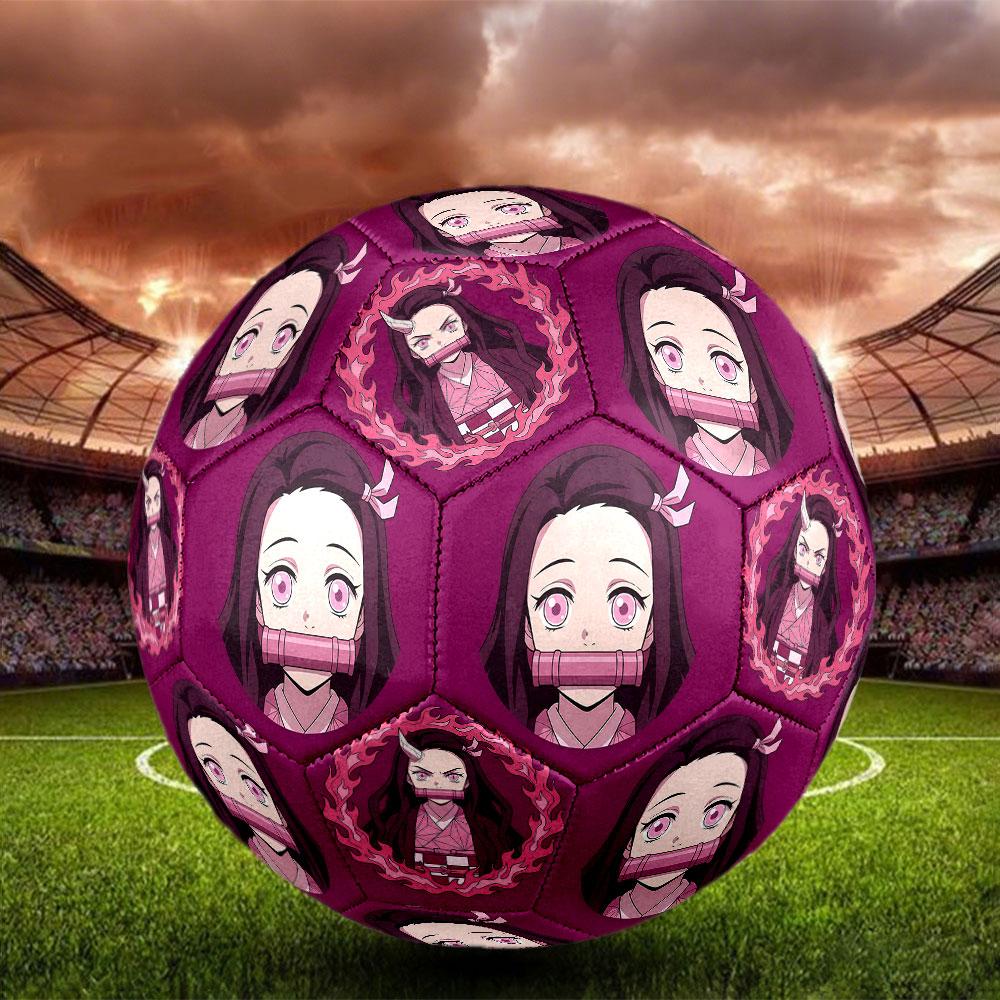 1pc Demon Slayer Kimetsu no Yaiba Soccer Ball Size 5 Indoor Soccer Ball Fashion Colorful Backyard Game - Great For Sports Fans Gift HE18