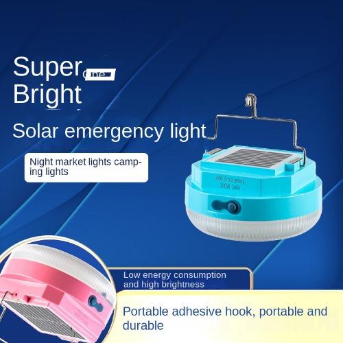 Solar Outdoor Tent Camping Light Charging Emergency Light Portable High Brightness LED Night Market Stall Lighting