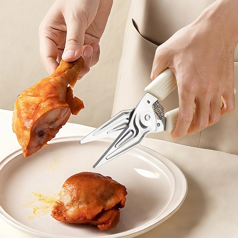 Stainless Steel Kitchen Scissors Powerful Chicken Bone Scissors Seafood Fish Scissors Cooking Tools