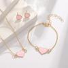 Fashion European American Style Butterfly Enamel Jewelry Four Piece Set For Women