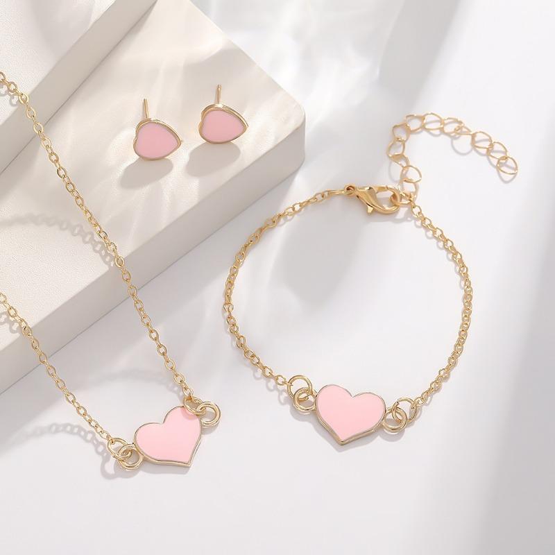 Fashion European American Style Butterfly Enamel Jewelry Four Piece Set For Women