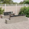 VidaXL Ensemble de canapé de jardin 8 pièces avec coussins gris clair en rotin synthétique 3357865