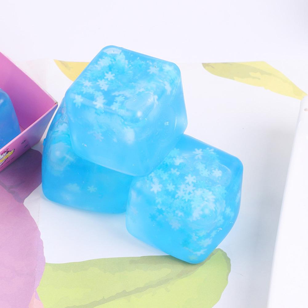 Ice Cube Squeeze Toy Creative Mini Anxiety Relief Toy Versatile Soft Squeeze Stretch Toy for Adults Stress Relief
