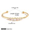 Yori Geometric White Cubic Zirconia Open Bracelet Bangle For Women High-grade Stainless Steel Fantasy Delicate Jewelry Gift