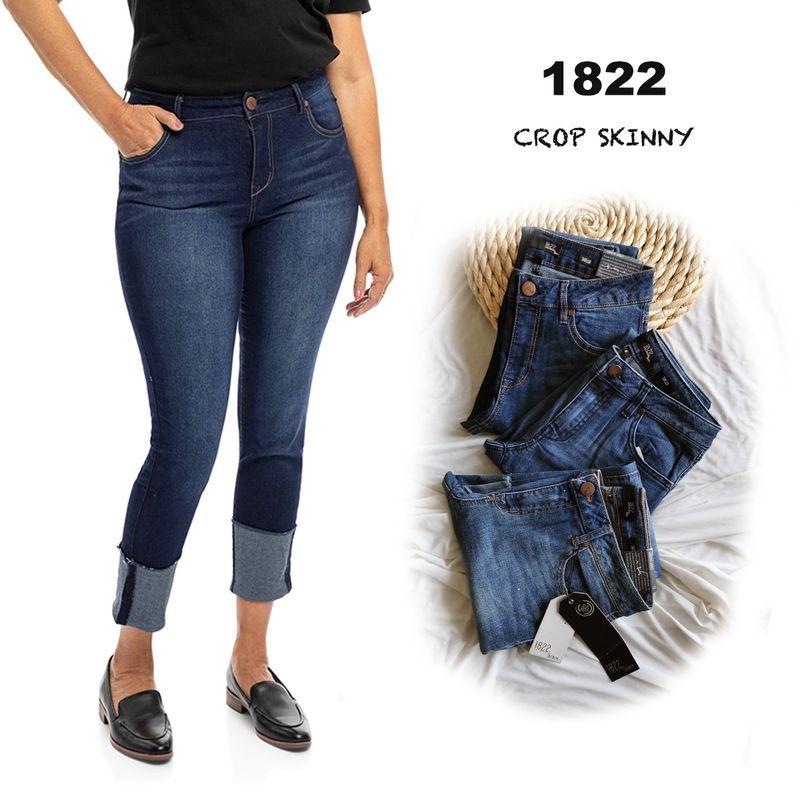 

Two Pieces 20% off Export USA Spring Silm 3D Cutting Nature Waist Flanging Crop Jeans Stretch Pencil Skinny Jeans Denim Defects -1822 flanging 9 points-dark blue(D3M3) 10